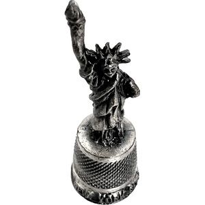 Statue of Liberty metal Mini thimble souvenir New York vintage